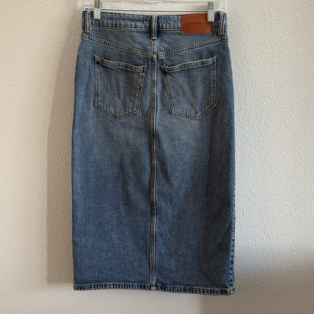 Lucky Brand Denim Midi Skirt Size 2|26 - Picture 2 of 7